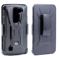 LG Volt 2, G4 Mini, C90 Holster Combo Belt Clip Case (Black)
